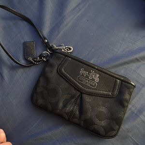 Coach Midnight Black Wristlet